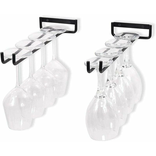 Set of 2 Glass Holder Hanging Glasses Holder for Wine Glass, Beer Glass - 30cm
