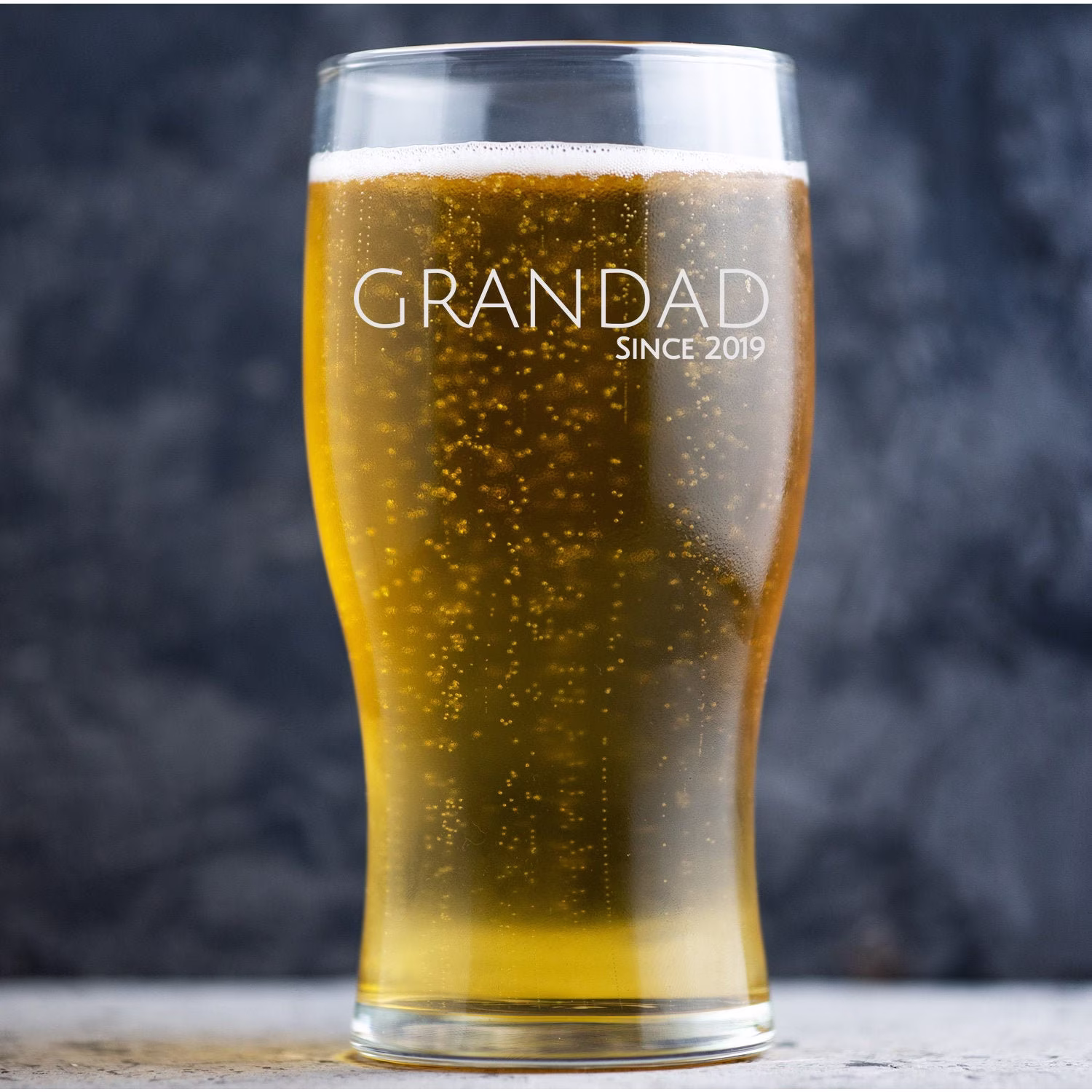Personalised Beer Glass, Custom Engraved Pint Glasses, Personalized Grandad Birthday Gift, New