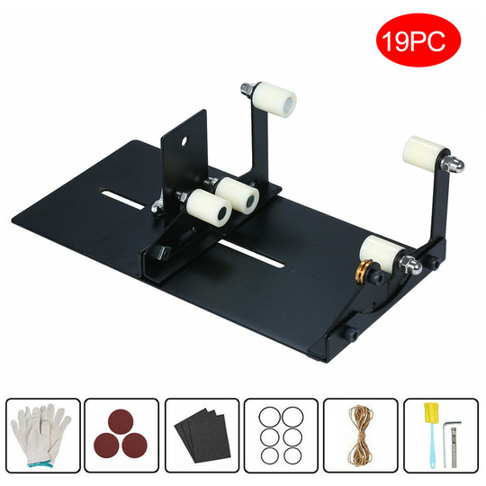 Echoo - 19PC Glass Bottle Upgrade Version Square and Round Wine Beer Glass Sculptures Cutter for diy Glass Cutting Machine Metal Pad Bottle