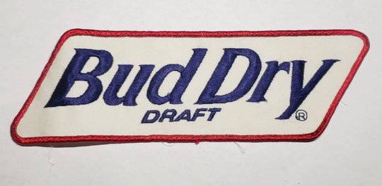 Bud Dry Draft Vintage Sew-On Patch, Large, 8" W X 3