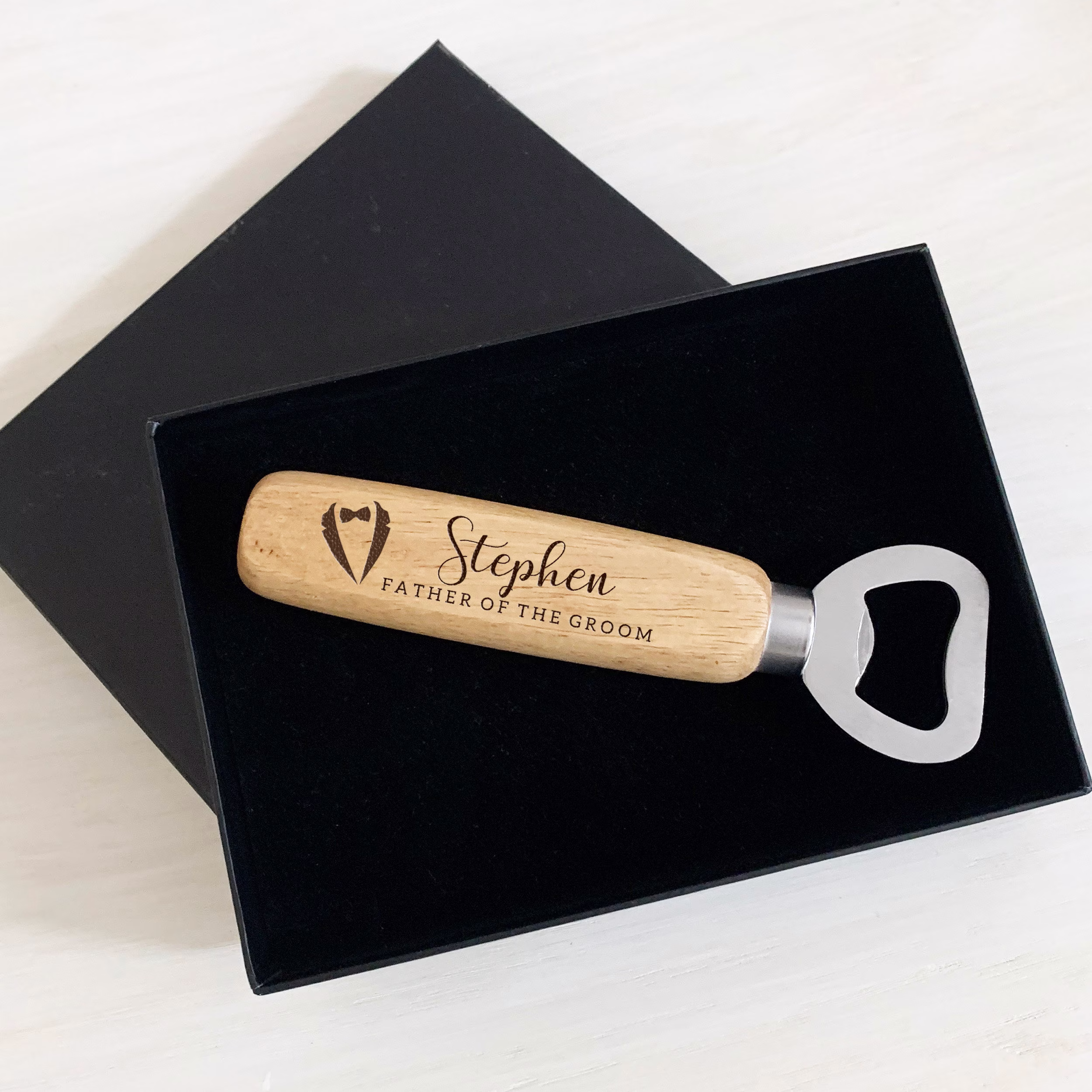 Father Of The Groom Gift, Personalised Bottle Opener For Groom, Thank You Present Groom's Dad On Wedding Day
