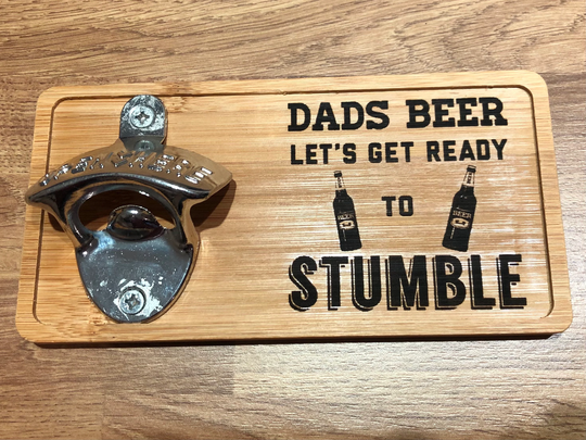 Personalised Beer Bottle Opener Plaque