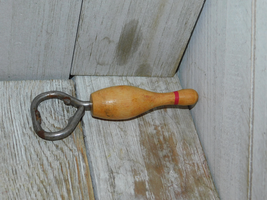 Vintage Bowling Pin Can Opener, Taper, Beer Bottle Opener, Gift, Prop, Barware, Daysgonebytreasures Dc