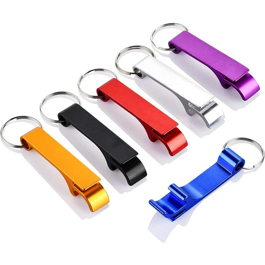 6PCS Colorful Beer Bottle Openers, Premium Metal Keychain Bottle Opener, Beverage Bottle Opener for Men, Women, Small and Convenient, Easy to Carry,