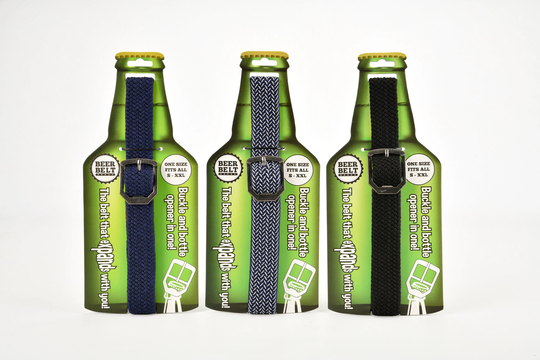 Men's Beer Belt, Beer Bottle Opener Buckle, Elasticated Belt One Size