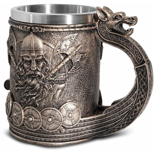 Creative Viking pirate beer mug large water cup stainless steel mug