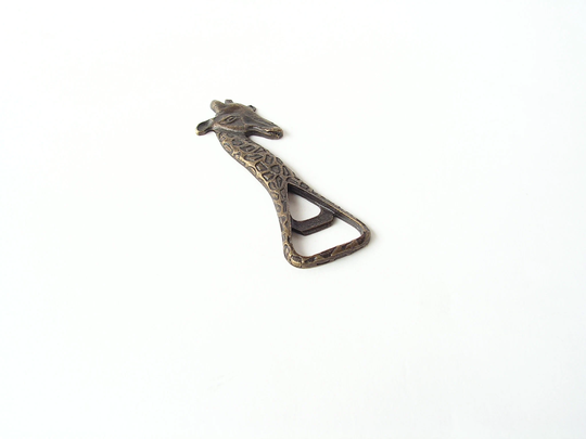 Vintage Brass Opener Giraffe, Bottle Metal Opener, Beer Bronze Collection Rare Bottle Cap Tool Brass Bar Accessory