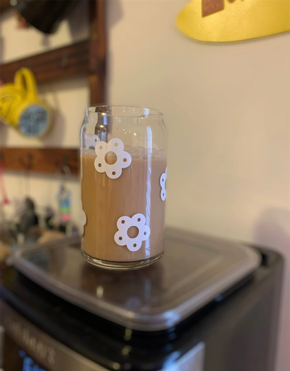Daisy Iced Coffee Glass, Beer Can Shaped Soda Trendy
