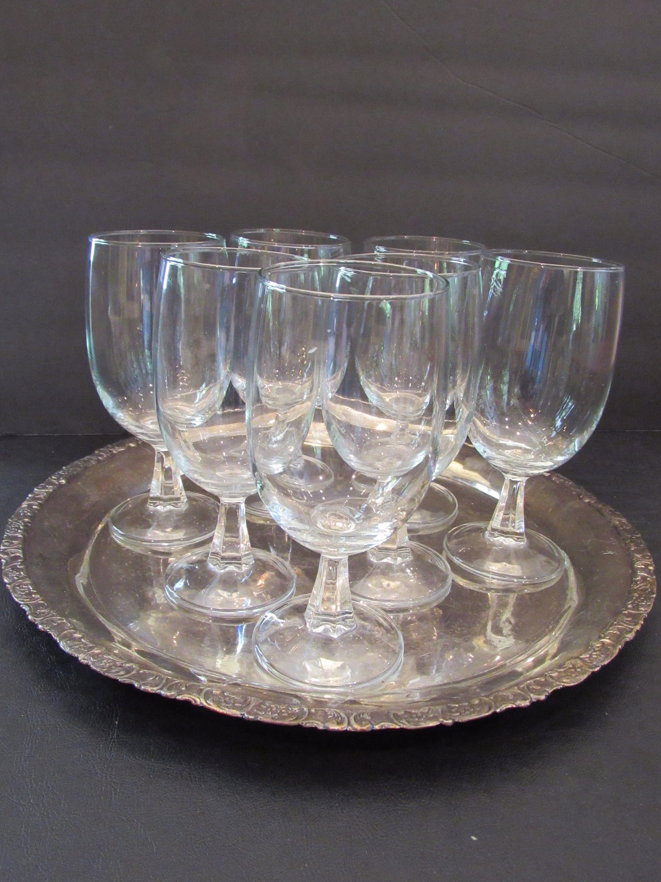 Vintage Footed Water/Wine/Cocktail Glasses Set Of 3 Or 4