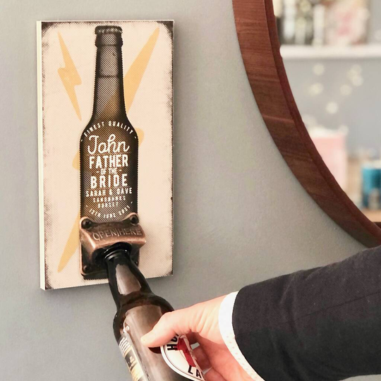 Personalised Father Of The Bride Beer Bottle Opener