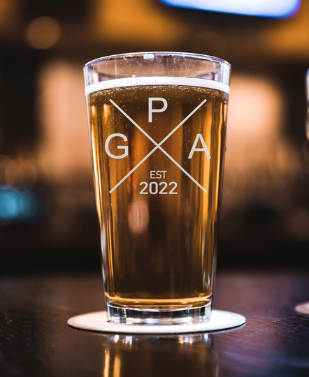 Gpa Est 2022 - Pint Glass For Beer New Grandfather Gift First Time Grandparents Grandpa Established