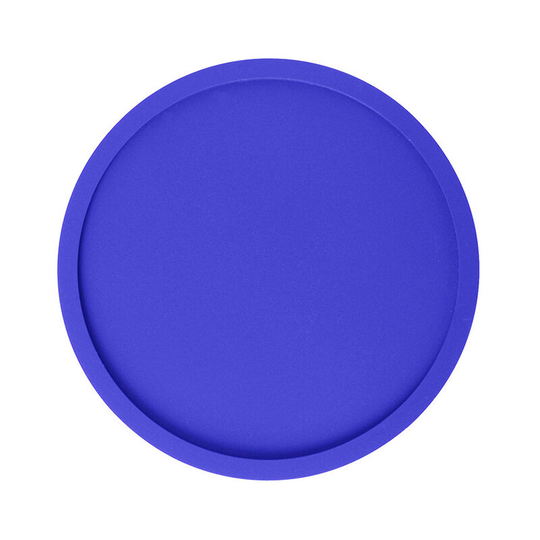 Drink Coasters Set of 6 Cup Pad Mat Round Silicone Rubber Mug Coaster Non Slip (Purple) - Muff