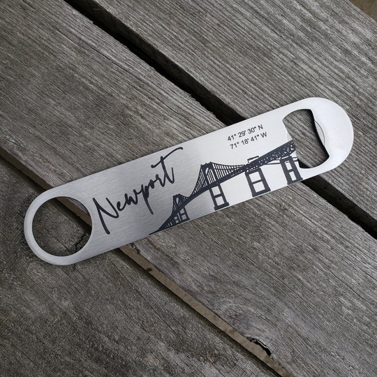 Stainless Steel Bottle Opener - Newport Bar Blade | Beer Housewarming Gift Ideas Birthday Adventure |Beach