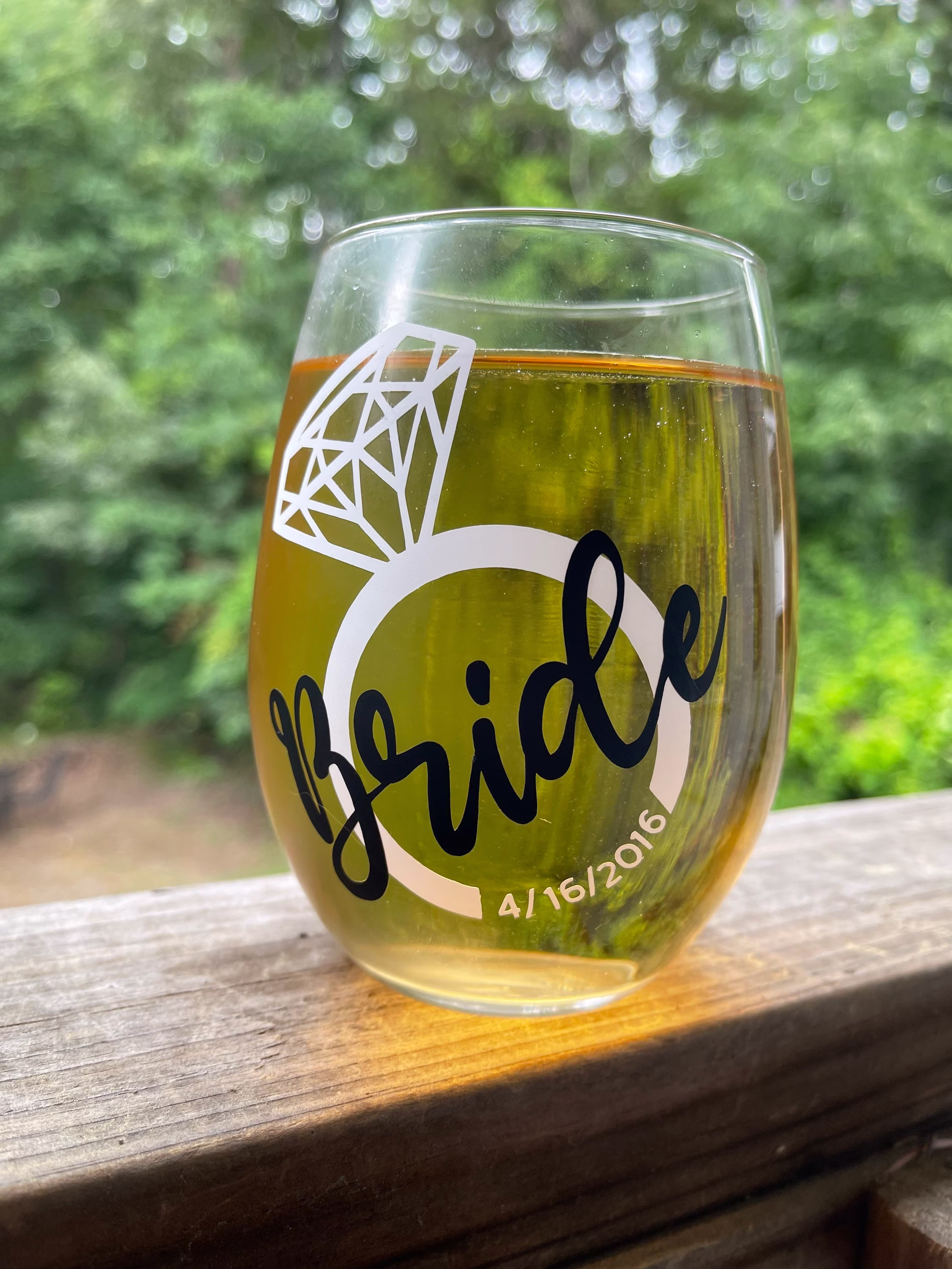 Personalized Bride Wine Glass For Bridal Shower, Shower Gift, Gift Bride To Be, Wedding Bride, Special