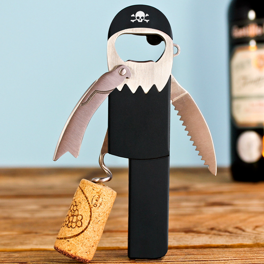 The Pirate Bottle Opener And Corkscrew
