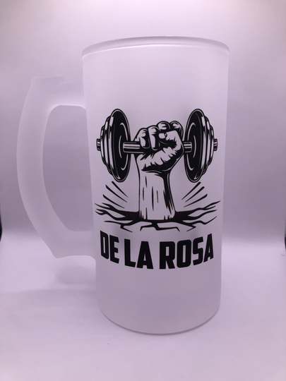 Work Out. Body Builder Gift. Gym Addict. Custom Personalized Beer Stein. Frosted Glass Mug. Dad Gift. Birthday Rat. Hard