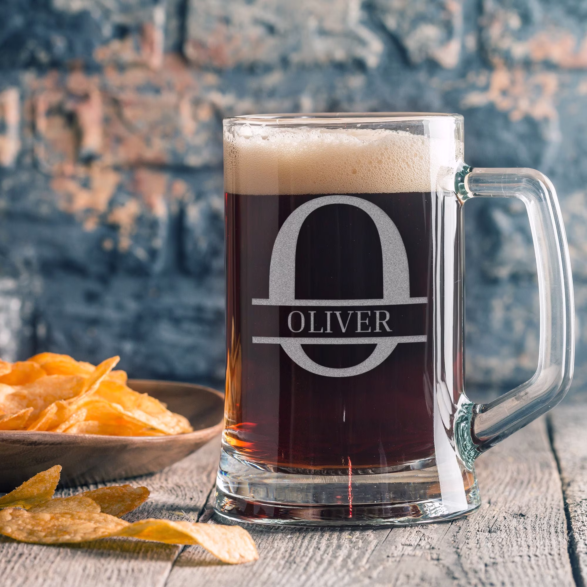 Personalised Beer Glass With Gift Box Engraved Custom Glassware Personalized Tankard For Drink, Birthday Christmas Him