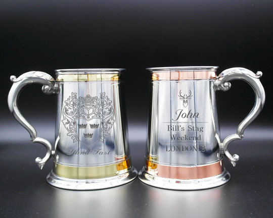 Family Crest Gift Custom Engraved Family Crest Tankard Customised For Him Her Personalised Present