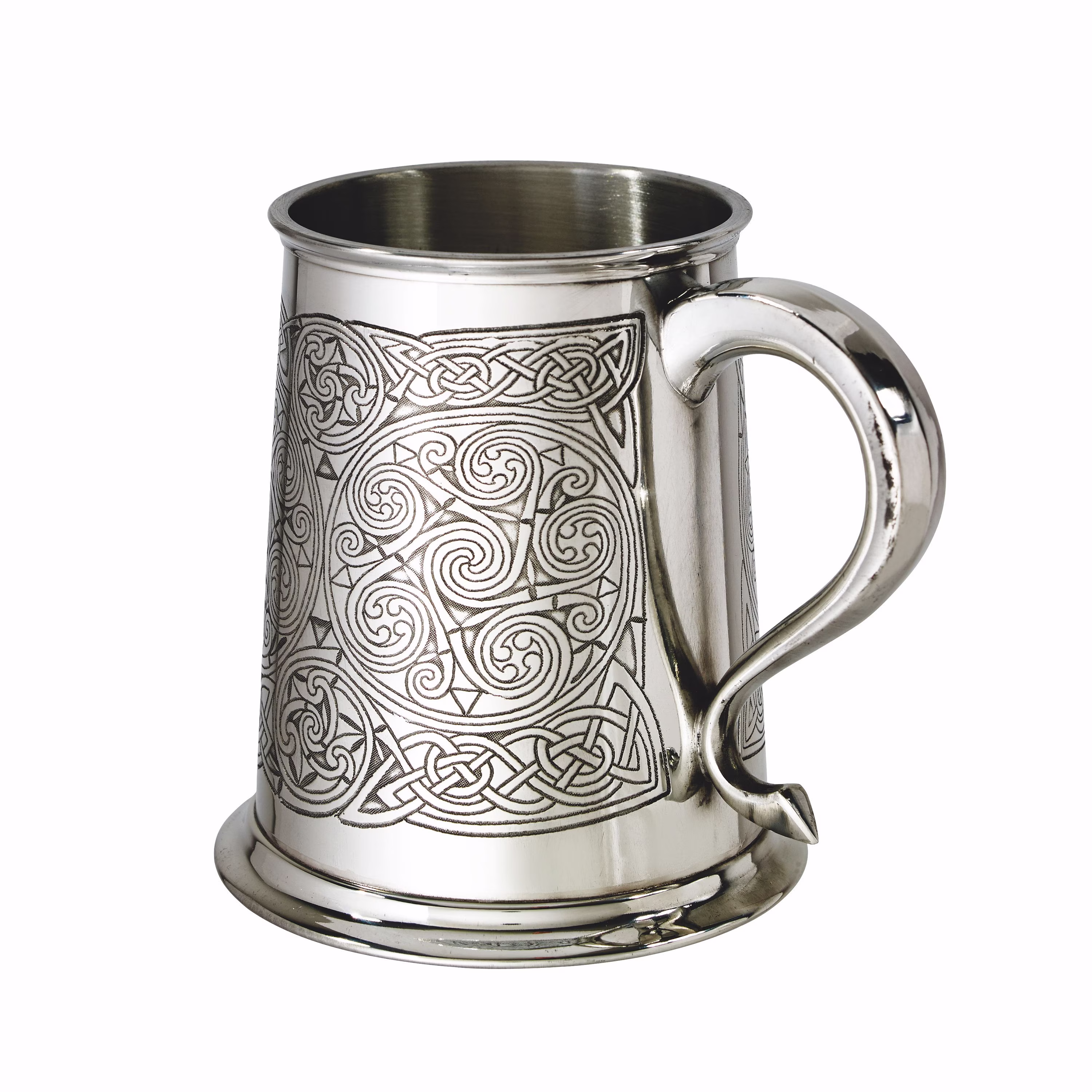 Celtic Spirals 1 Pint Wentworth Pewter Tankard