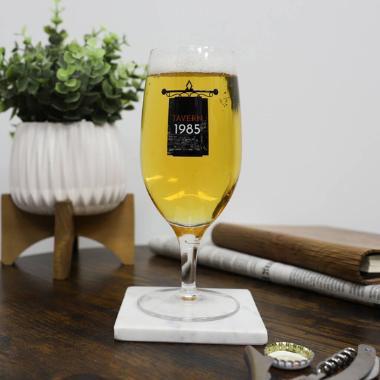 Personalised Tavern Sign Stemmed Beer Glass