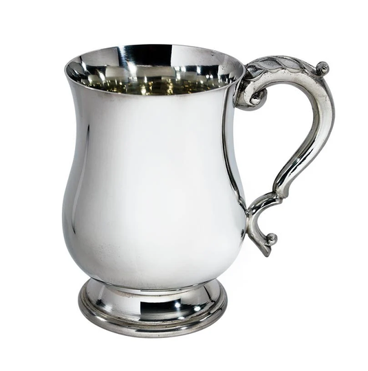Georgian 1 Pint Wentworth Pewter Tankard