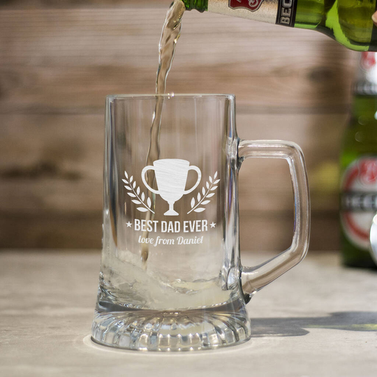 Number No. One Best Dad Ever Trophy Beer Tankard
