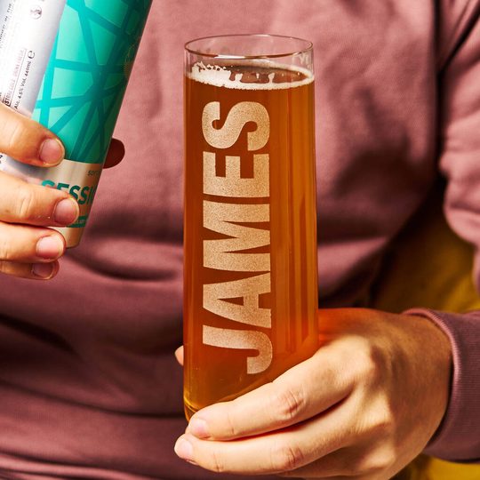 Engraved Beer Glass