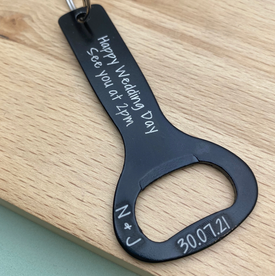 Wedding Day Gift For Groom, Personalised Bottle Opener, Groom From Bride, Husband Gift
