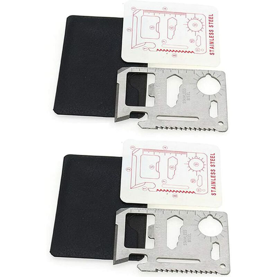2 pieces multifunction survival card 11 in 1 multifunction tool in credit card format Outdoor tool multipurpous beer bottle opener survival stainless