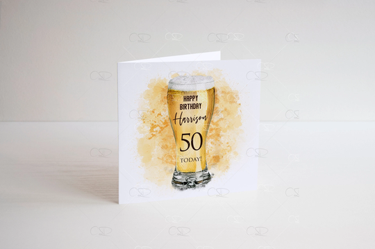Personalised Beer Birthday Card For 18Th 21st 30Th 40Th 50Th 60Th 70Th Men, Him, Son, Brother