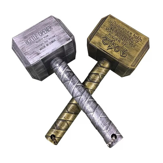 2 Piece Bottle Opener, Beer Bottle Opener, Thor's Hammer Bottle Opener, Beer Gifts for Men, Christmas Gift, Husband, Dad, Boyfriend, Funny Retro