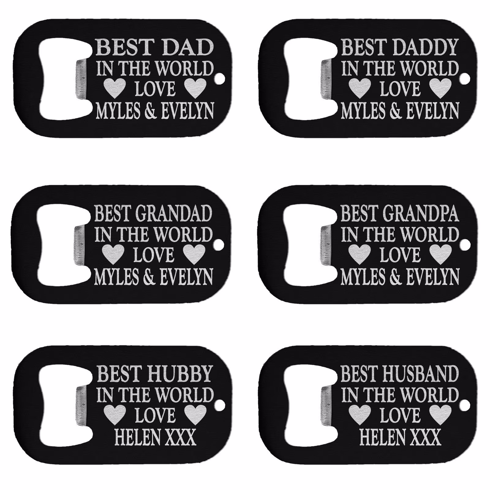 Personalised Best Relative in The World Cool Stainless Steel Beer Bottle Opener