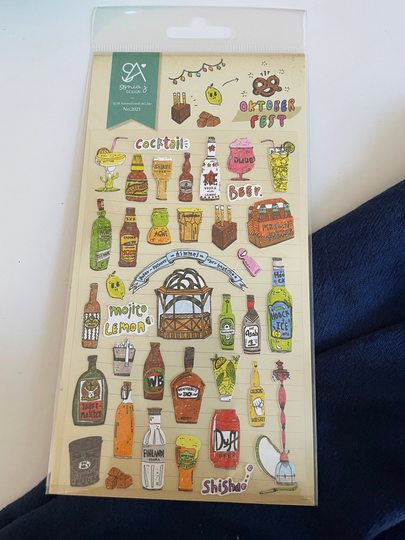 Sonia Daily Octoberfest Themed Stickers, Large Vinyl Sticker Sheet, Beer, Beer Gift, German Beef , Ale