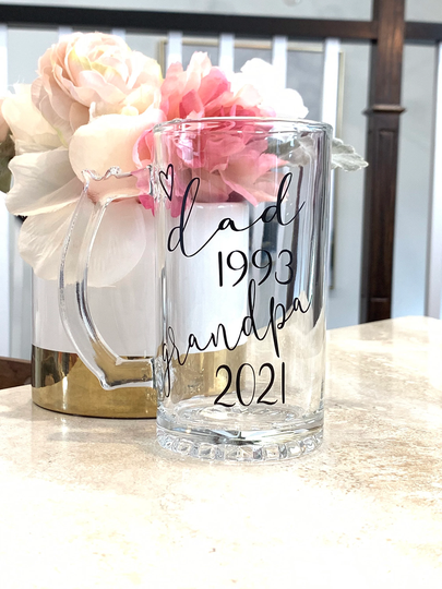 Dad To Grandpa Beer Mug Announcement, Pregnancy Announcement, Promoted Grandpa Beer, Baby Grandfather Be, Fathers Day