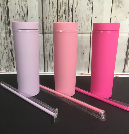 Custom 16 0Z Matte Acrylic Skinny Tumbler With Straw, Bridesmaid, Wedding, Camping, Birthday, Mother's Day Gift, Christmas