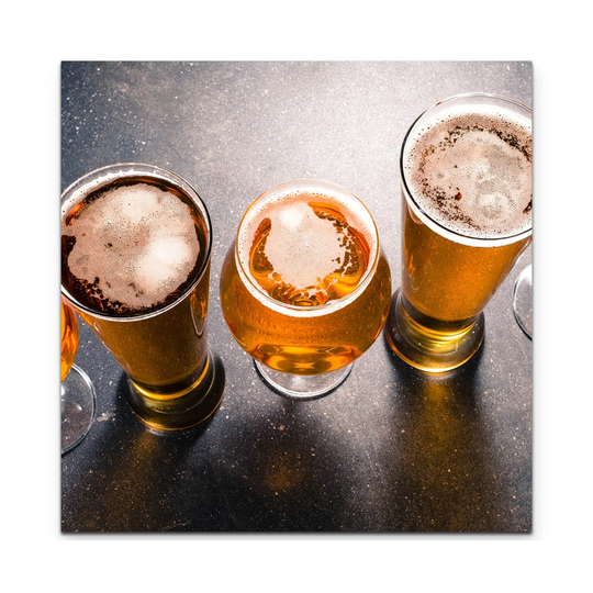 Beer Glasses Print on Canvas