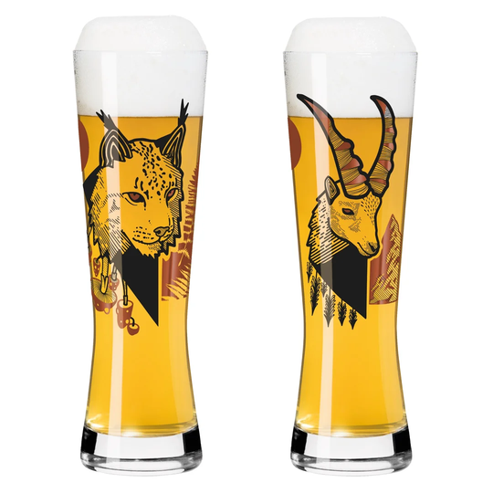 Heldenfest 2 Piece 607ml Wheat Beer Glass Set