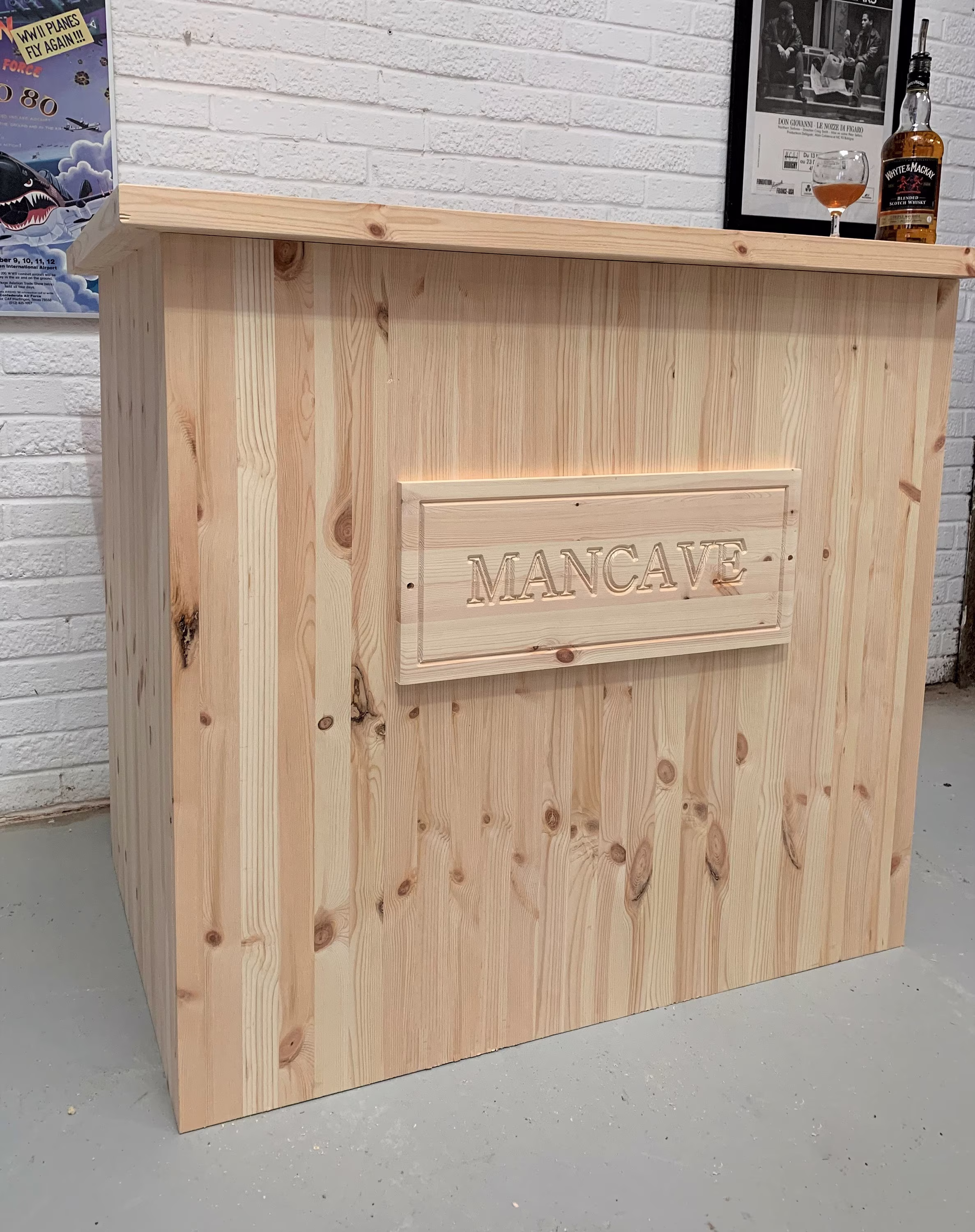 Personalised Original Home Bar in Pine