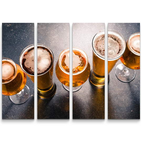 Beer Glasses Photographic Print Multi-Piece Image on Canvas