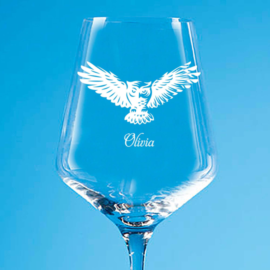 Personalised Owl Wine Glass Gift, Whisky Highball Glass, Engraved Beer Birthday Gift Ideas For Dad