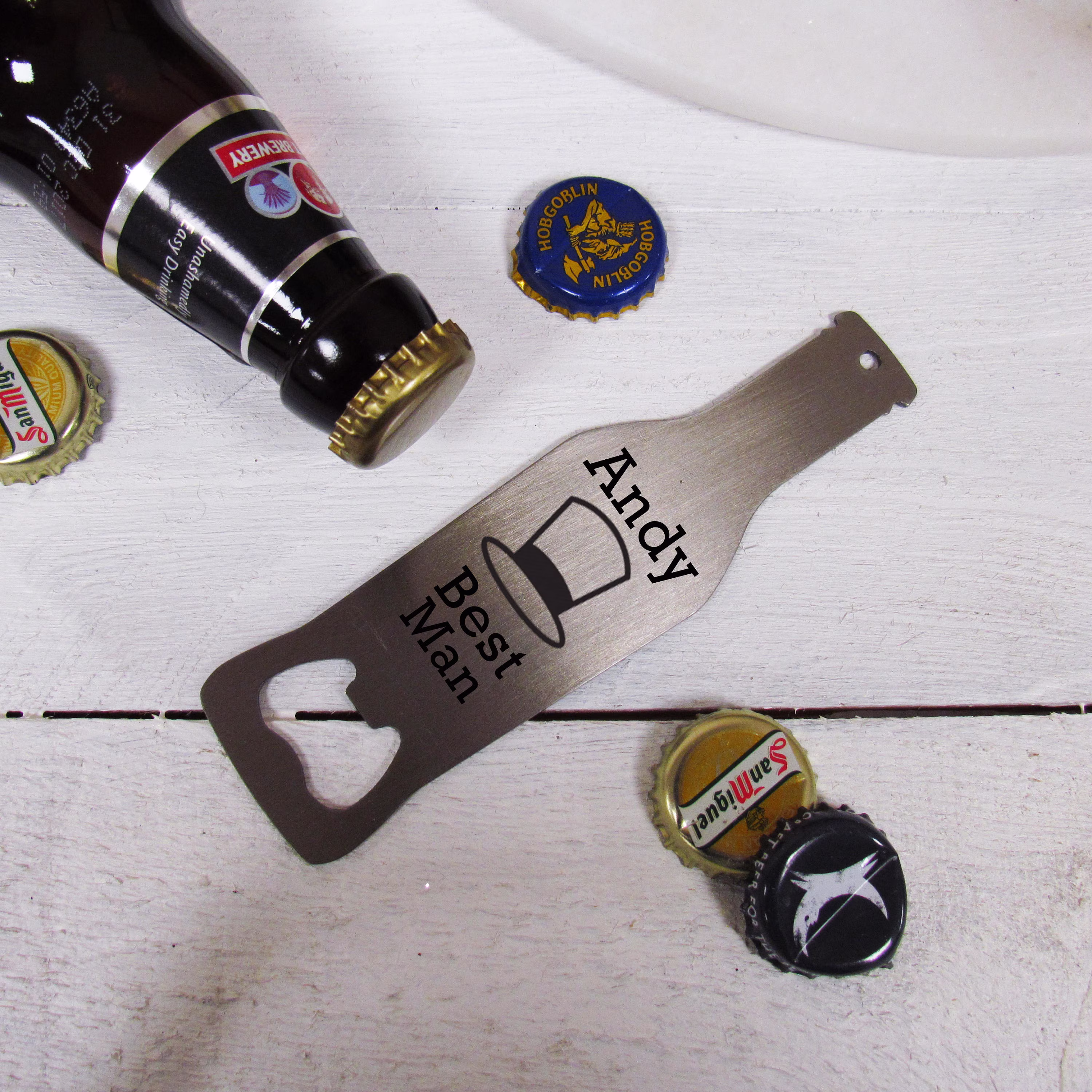 Personalised Best Man Bottle Opener | Gift Drinking Buddies Wedding Party Usher
