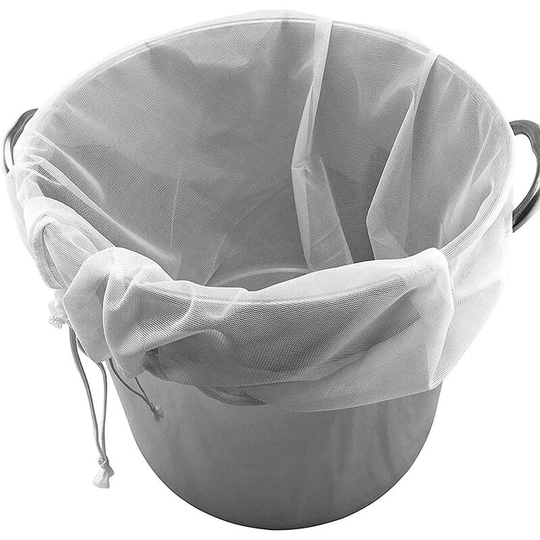 2Pcs Brewing Bag, Homemade Beer Filter Bag for Brewing Boiling Malt, Reusable Fine Mesh Bag for Fruit, Cider, Apple, Grape, Wine, Beer Brewing