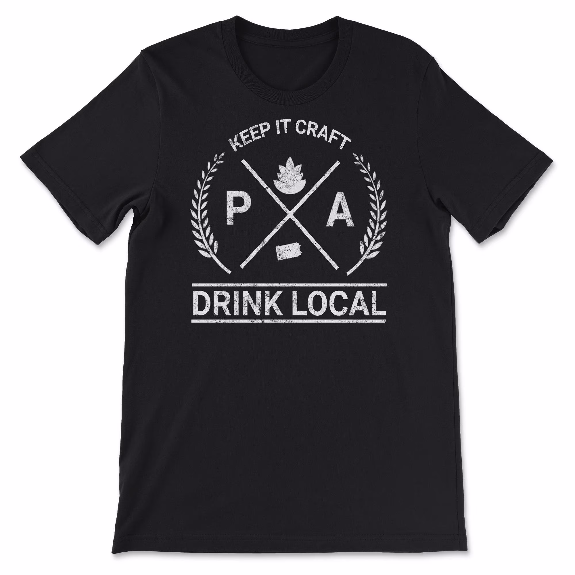Drink Local Pennsylvania Vintage Craft Beer Brewing Unisex T-Shirt