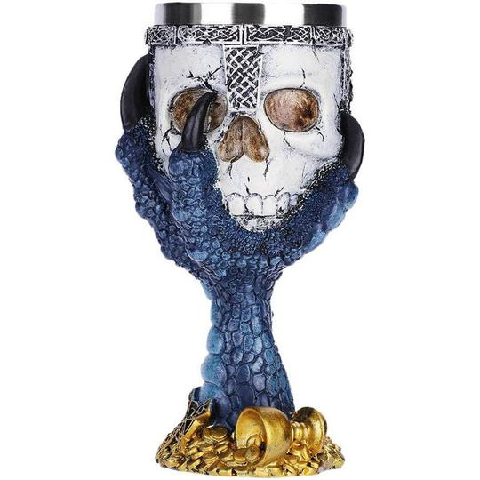 Stainless steel skull beer mug, viking warrior skull glass blackjack, medieval skull wine tumbler for coffee/drink/juice