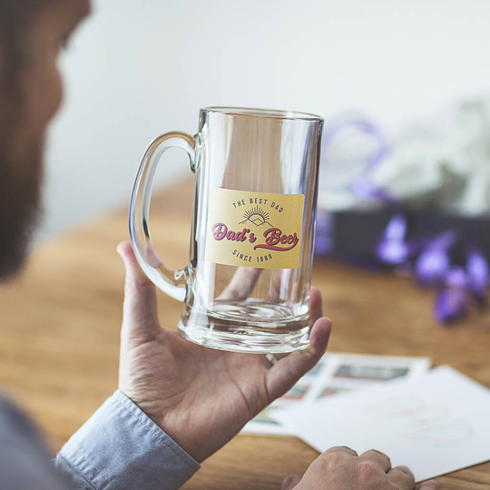 Personalised Tankard Glass For Dad