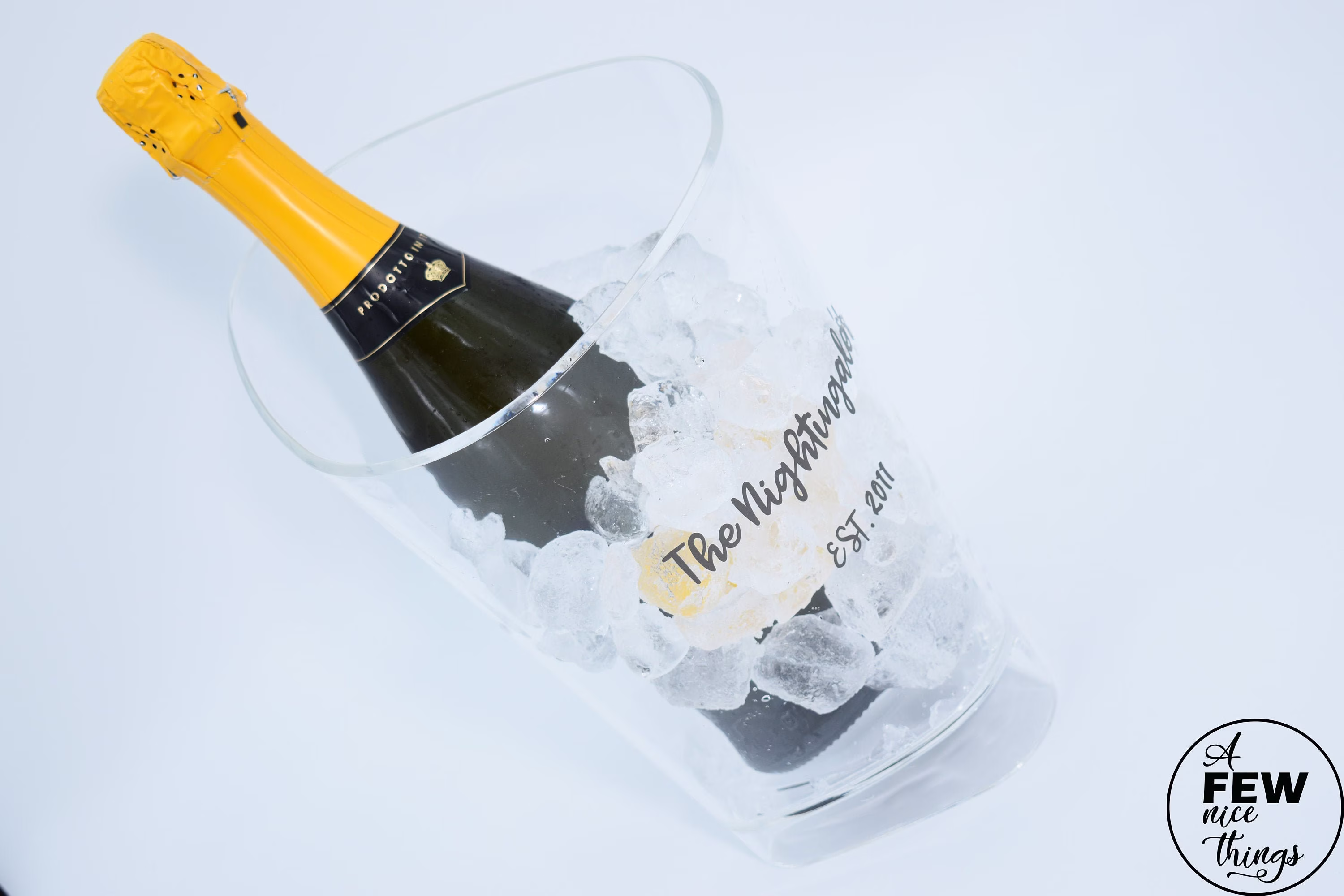 Personalised Champagne Bucket | Wine Tub Cooler Storage Drinks Anniversary Mothers Day Plastic