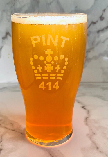 The King's Pint British Stamped Imperial Stout Beer Glass Tulip
