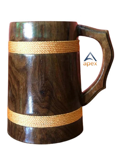 Wooden Sheeshamnatural Mug Beer Stein Wood Barrel Wooden Tankard Groomsmen Gift Christmas Gifts, New Year Gifts
