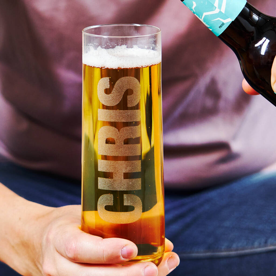 Personalised Name Beer Glass