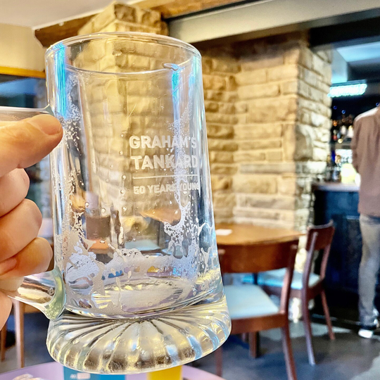 Personalised Glass Tankard | Personalized Gift For Dad Beer Drinking Big Beer Mug Cup Gifts Him